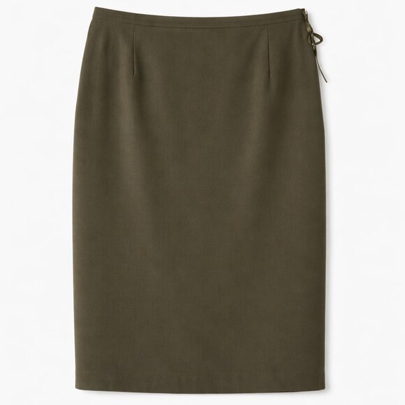 Jones New York Dresses & Skirts - Vintage Jones New York Olive Green 100% Silk Pencil Skirt Deadstock NWT Classic